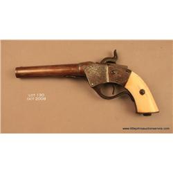 Sharps breech loading single shot percussion  pistol, .34 cal., 5” barrel, beautifully scroll  engra