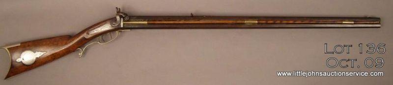 Antique O/U combination rifle by L. Leppelman, Fremont, Ohio, .32 ...