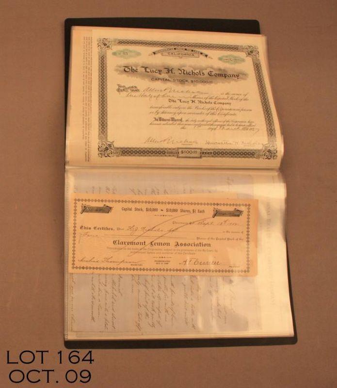 Bonanza Letters Bonanza lot of old mining documents, letters and stock certificates ...