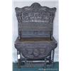 Image 1 : Ornately carved Jacobean drop front side-board  with name Richard Grosvenor Christian carved at  cen