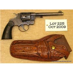 Colt Model 1895 DA revolver, .38 cal., 6” barrel,  blue finish, checkered hard rubber rampant colt  