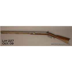 Siebert Half stock plains rifle, marked Columbus  Ohio, 31.75" heavy octagon barrel, double  trigger