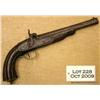 Image 1 : English percussion dueler pistol marked “Richards”  on the barrel and lock plate; .69 cal., flared 9