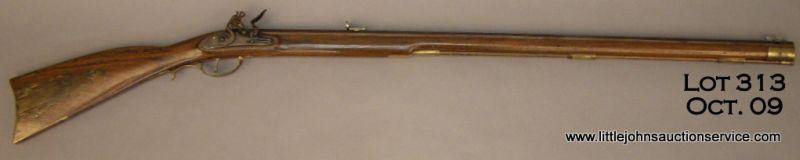 Black powder reproduction flintlock full stock rifle, .45 cal., 35 ...
