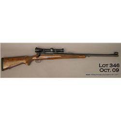 Custom Winchester Model 70 bolt-action rifle, .458  Win. Mag. cal., 24” barrel, blue finish,  checke