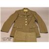 Image 1 : Lot of 2 WWII US Army tunic, 4 pocket service Ike  jackets.  Est. $50 - $100