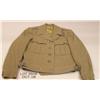 Image 2 : Lot of 2 WWII US Army tunic, 4 pocket service Ike  jackets.  Est. $50 - $100