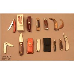 Bonanza lot of folding knives.  Includes a rare  Colt folding knife with 3” blade and Colt marked   