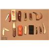 Image 1 : Bonanza lot of folding knives.  Includes a rare  Colt folding knife with 3” blade and Colt marked   
