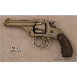 SMITH & WESSON .32 DA 4th Model, # 90215, .32  cal., 3” barrel, nickel finish, checkered hard  rubbe