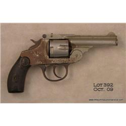 IVER JOHNSON Safety Automatic DA revolver, .38  cal., nickel finish, 3.25” barrel, hard rubber  grip