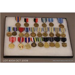 Lot of 25 American service metals from the 1950's  to the 1960's.  Est. $150 - $300