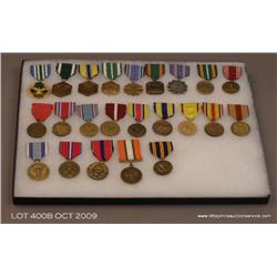 Lot of 23 American service metals from the 1950's  to the 1960's.  Est. $150 - $300