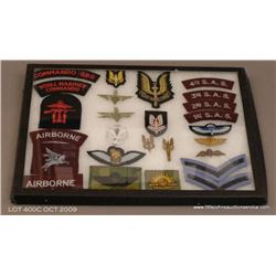 Lot of 26 British 1950's to 1980's Air Bourne SAS  ad comanndo unit insignias.  Est. $150 - $300