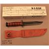 Image 1 : KA-BAR USMC Commemorative knife with leather  sheath with USMC embossed emblem, as new in box.   Est