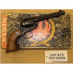 Ruger Single Six revolver, .22 cal., 5-1/2"  barrel, blue finish, smooth medallion wood grips,  #443