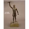 Image 1 : Bronze Sports Track Award, approx. 12” in height  including marble base; showing a runner carrying a