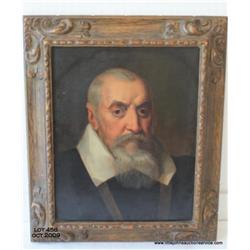 Oil on panel,  Hewbrew Patriarch , 14.5x18.25,  unsigned, 19th century, excellent condition,  carved