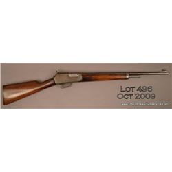 Winchester Model 1905 semi-auto rifle, .35 cal.,  20  round barrel, blue finish, smooth wood stocks,