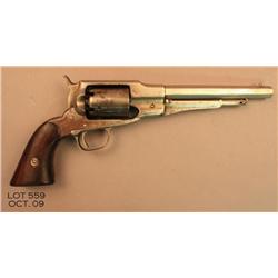REMINGTON 1861 Navy, # 1635, .36 cal., 7.25”  barrel, nickel finish.  Revolver remains in good  cond