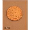 Image 1 : Liberty Ten Dollar gold piece dated 1880 in  circulated, ungraded good to very good condition.   Est
