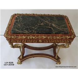 Splendid Napoleonic Empire style end table circa  mid 20th century.  These represent the finest  rec