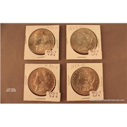 Lot of 4 Morgan Silver Dollars.  All 1883 date.   Not professionally graded.  About uncirculated to 
