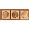 Image 1 : Lot of 3 Morgan Silver dollars dated 1887.  Not  professionally graded.  MS-60 or better.  Est.  $10