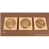 Image 1 : Lot of 3 Morgan Silver dollars 2-1882, 1-1883. Not  professionally graded.  About MS 60-63.  Est.  $
