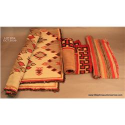 Collection of 3 Navajo textile weaving. Circa  1900-1930.  As-is.  Estimate $200-$300