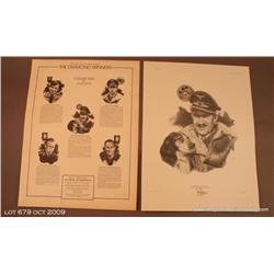 1988 Limited edition print series.  Volume I of 5  German WWII knight's cross w/diamond winners  id#
