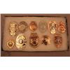 Image 1 : Lot of eleven misc. security badges in riker case  including an older William J. Burns Detective  Ag