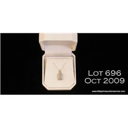 Dazzling 10 karat yellow gold ladies pendant pave  set with round diamonds weighing approx. 0.30  ca