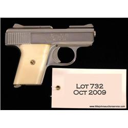 Raven Arms Model MP-25 semi-auto pistol, .25 cal.,  2-1/2” barrel, nickel finish, faux pearl grips,