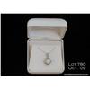 Image 2 : Terrific 14 karat white gold ladies custom design  pendant set with a center opal with a nice play o