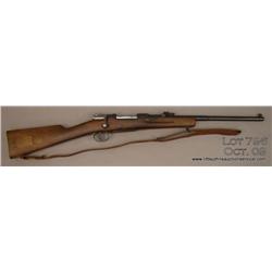 Swedish Mauser bolt-action carbine, 6.5 mm cal.,  18” barrel, blue finish, wood stock, #10136. This