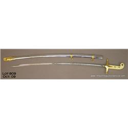 US Marine Corps Officer’s sword and scabbard,  approx. 39” overall and in fine condition showing  th