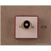 Image 2 : One man's ring in 14k yellow gold set with an oval  onyx and a center diamond 0.10 ct  Est. $125 -  