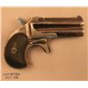 Image 2 : Remington O/U derringer, .41 cal., one line slant  barrel address, blue finish, checkered black hard