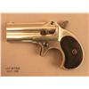 Image 1 : Remington O/U derringer, .41 cal., one line slant  barrel address, nickel finish, checkered black  h