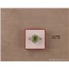 Image 4 : Dazzling 14 karat white gold ladies custom design  ring set with a center very fine green peridot  w