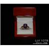 Image 1 : Dazzling 14 karat white gold ladies custom made  ring set with a center fine purple Amethyst  weighi