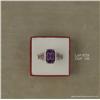 Image 2 : Dazzling 14 karat white gold ladies custom made  ring set with a center fine purple Amethyst  weighi