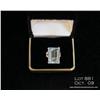 Image 2 : One aquamarine ring set with an emerald cut  aquamarine measuring 21.4 x 15mm approx. 26 ct.  Gold w
