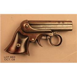 REMINGTON Elliott Derringer, # 17737, .32 cal.,  blued finish, smooth wood grips.  Pistol remains  i