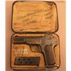 Image 1 : FN Browning Model 1900 semi-auto pistol in fabric  covered Factory lined case with cleaning rod and 