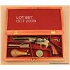 Image 1 : Colt Model 1862 Police percussion revolver in  modern-made wood case with accessories, .36 cal.,  5-