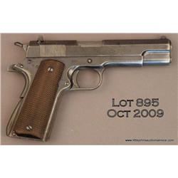 Colt Ace semi-auto pistol, .22LR cal., 5” barrel,  blue finish, checkered wood grips, #2973. This gu