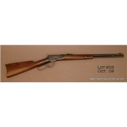 Winchester Model 92 SRC, 25-20 cal., 20” round  barrel, re-blued finish, wood stocks, #946445.  This