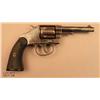 Image 1 : Colt New Police DA revolver, .32 cal., 4” barrel,  blue finish, checkered Colt hard rubber grips,  #